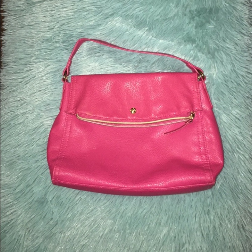 Ladies satchel bright pink purse